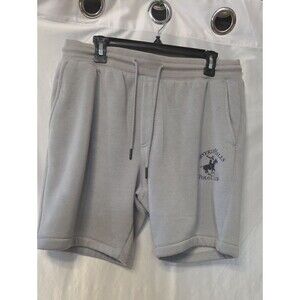Beverly Hills Polo Club Light Gray Athletic Drawstring Shorts Large